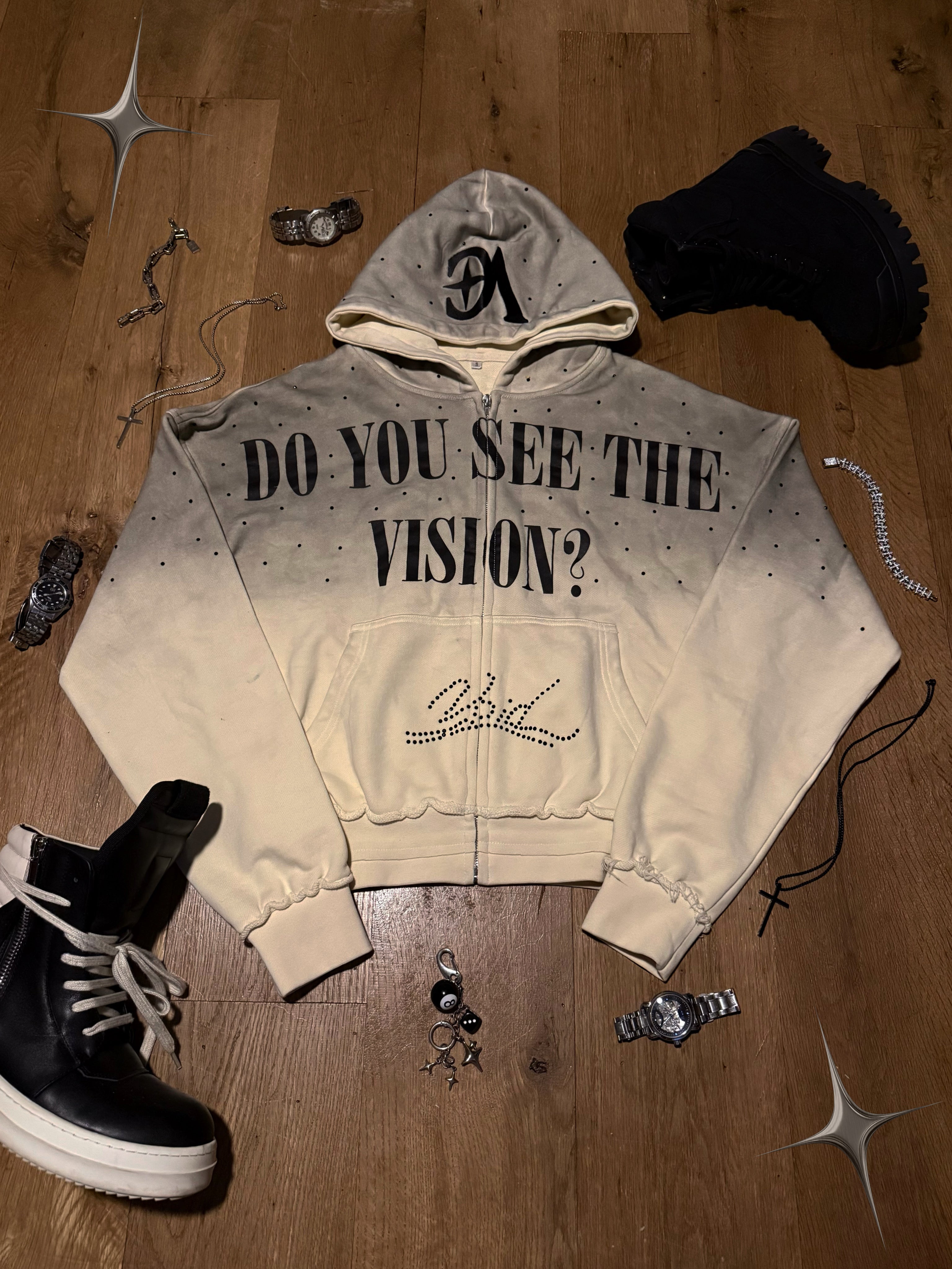 "vision en vue" Zip-up